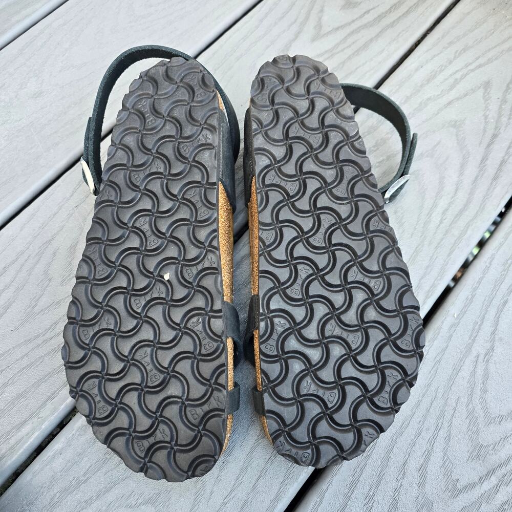 Birkenstock Women's Yara Oil Leather Black Strap Sandals, Size 8 - 8.5 - Picture 4 of 6